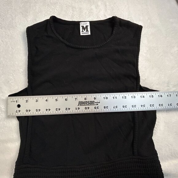 Missoni Women Black Knit Textured Sleeveless Sweater Dress Size 10 Made in Italy - Picture 9 of 11